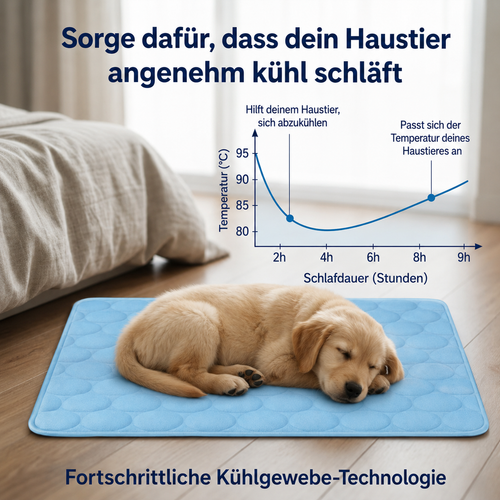 Kühlmatte mit Eisseiden-Technologie – Wo dein Hund zur Ruhe kommt